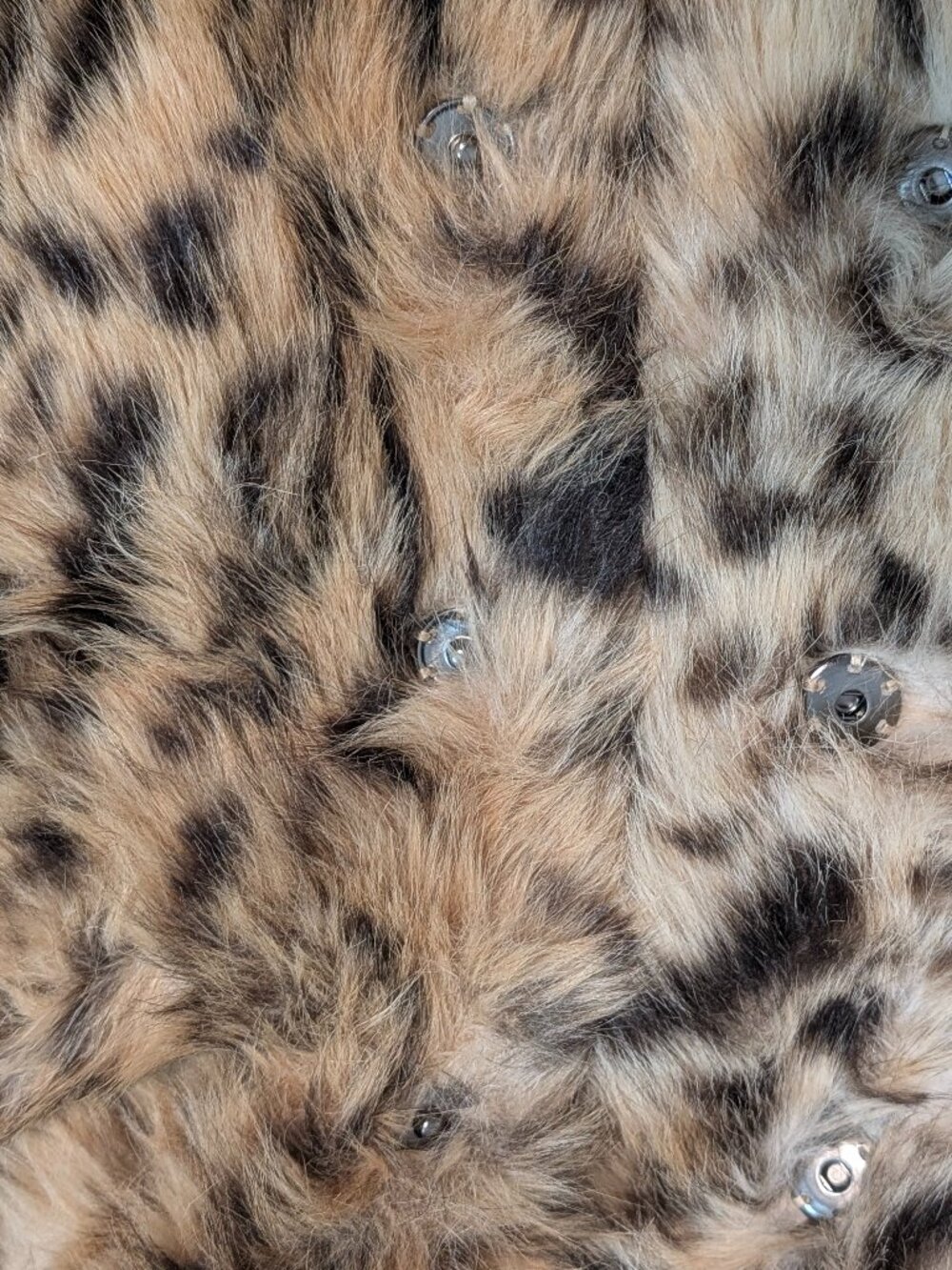 Leopard Faux Fur Shawl Collar CroppedJacket M Mob Wife Y2K Glam Western Boho NWT - Picture 11 of 14